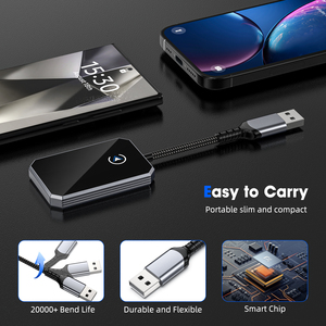 อะแดปเตอร์ Android รถยนต์แบบมีสายไปยังกล่อง WIFI 5g - Product Image 2