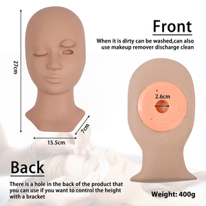 Wholesale Teaching Silicone Practice Eyebrow Eyelash Extension <strong>Training</strong> <strong>Head</strong> Mannequin <strong>Head</strong> - Product Image 6
