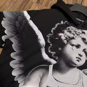 Sweat-shirt à capuche zippé pour homme, 100 % coton épais, streetwear de haute qualité, coupe oversize - Product Image 1