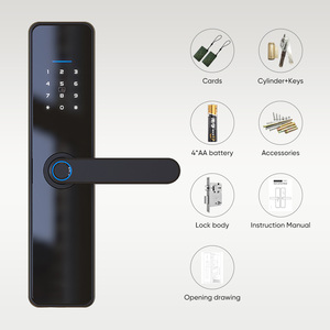 Serrure de porte intelligente électronique à empreinte digitale Tuya TTlock LS-C91 avec poignée numérique et clés Wi-Fi - Product Image 3