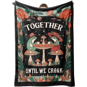 Manta de Franela con Estampado de Esqueletos y Rosas, Manta para Siesta, Resistente a la Decoloración, Ligera, para el Invierno, Impresión Personalizada, OEM, ODM - Product Image 4