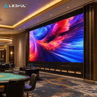 Mur d'affichage LED HD P2 pour zone de jeux de casino avec cabinet fin et installation fixe HDR couleur