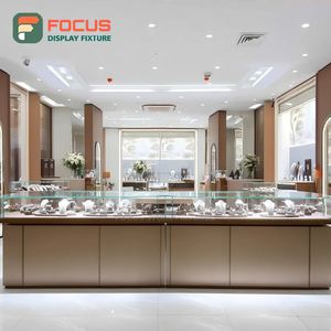 Minimalist Duty Free Jewelry Display Counter Metal Frame Jewelry Shop Display Counter - Product Image 4