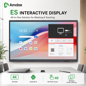 <span class=keywords><strong>Pizarra</strong></span> Interactiva Amdox ES 4K Android 14 de 55-110 Pulgadas con 40 Puntos Táctiles, Cámara de 48MP y Pantalla LCD para Uso en Aulas y Escuelas - Product Image 1
