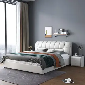 Letto matrimoniale moderno letto in pelle di lusso mobili camera da letto letto imbottito