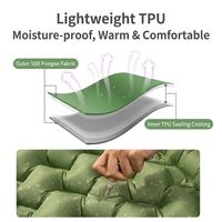 Matelas de camping gonflable ultraléger avec pompe à pied intégrée et oreiller, matelas pneumatique imperméable pour la randonnée et le trekking