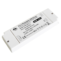 SAA DC12V 4.16A Triac Dimmable/0-10V/1-10V 5 en 1 50W Controlador de fuente de alimentación Led para tira Led