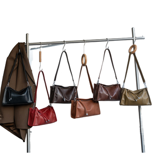 Bolsos de Hombro Cruzados de Moda para Mujer, de Cuero Genuino de Piel de Vacuno Curtida Vegetal, con Dos Correas, Cierre de Cremallera, Impermeables, Venta al por Mayor - Product Image 1