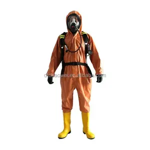 价格便宜的a级黄色橙色绿色橡胶可重复使用化学防护危险品套装