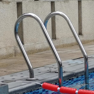 <span class=keywords><strong>Scala</strong></span> per Piscina a 5 Gradini in Acciaio Inox, Tipo a Montaggio a Parete, Antiscivolo per Piscine Interrate con Bordo a Sfioro - Product Image 5