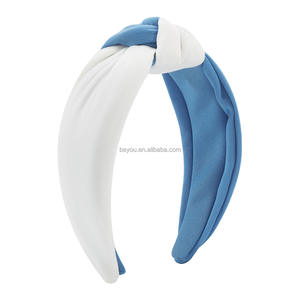 Bandeaux noués à la mode de couleur de sororité grecque pour femmes filles tissu antidérapant à larges bords <span class=keywords><strong>bandeau</strong></span> bijoux - Product Image 4