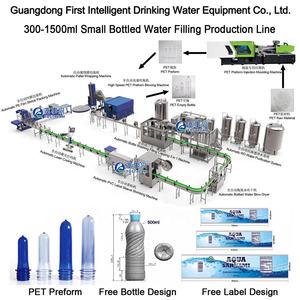 Ensemble complet 2000BPH 3000BPH Remplissage automatique Traitement de l'eau minérale potable pure et machine de conditionnement de bouteilles - Product Image 2