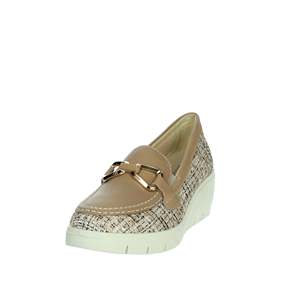 Mocassini da Donna 755700 Beige con Tomaia in Tweed e Suola con Plateau - Product Image 6