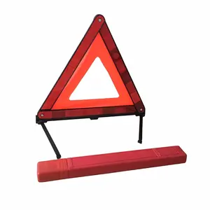 Lampu keselamatan segitiga lipat, jalan yang bisa dilipat dipasang di kendaraan dengan mata, segitiga peringatan dapat dilipat