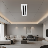 Diffuseur d'air linéaire carré en alliage d'aluminium moderne pour plafond