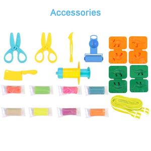 Ensemble de jeu de table en argile colorée 2 en 1, design de sac à dos <span class=keywords><strong>du</strong></span> <span class=keywords><strong>monde</strong></span> des dinosaures, pâte à modeler DIY pour enfants avec accessoires - Product Image 6