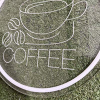 Enseigne néon LED personnalisable en acrylique pour café, salon ou salle de thé – Nouveauté du soir
