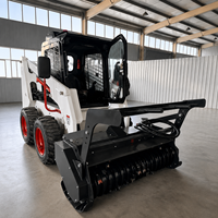 Broyeur forestier hydraulique robuste pour chargeuse compacte, idéal pour l'aménagement paysager agricole