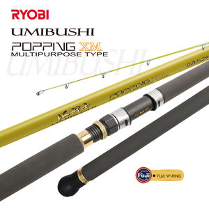 Canne à pêche UMIBUSHI Popping Carbon 2 brins, action moyenne, résistance maximale 16 kg, pour leurres et pêche à la mouche, canne à thon avec porte-moulinet <span class=keywords><strong>FUGI</strong></span> DPS - Product Image 2