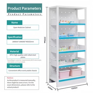 Étagères de <span class=keywords><strong>pharmacie</strong></span> de médecine durables en métal <span class=keywords><strong>armoire</strong></span> à <span class=keywords><strong>pharmacie</strong></span> ouverte pour l'hôpital, service de consultation externe, clinique, site expérimental - Product Image 3