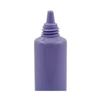 Tube cosmétique 30ml 50ml 70ml, tube en plastique à presser, 25mm, double couche, acrylique, capuchon plaqué or, dégradé bleu-violet, logo personnalisé