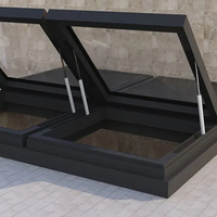 WFKimberly alta calidad de doble capa de vidrio de aluminio motorizado automático aislado tragaluz Ventana de aislamiento acústico