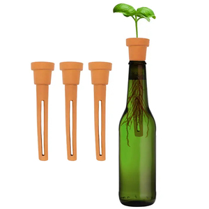 Jardinières à herbes en terre cuite à poser sur bouteille, pots à graines en terre cuite, jardinières d'intérieur pour herbes aromatiques, pots à herbes pour <span class=keywords><strong>rebord</strong></span> <span class=keywords><strong>de</strong></span> <span class=keywords><strong>fenêtre</strong></span> - Product Image 1