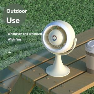 Ventilateur mural électrique sans fil USB pour cuisine, climatiseur de bureau domestique, ventilateur de circulation d'air pour toilettes avec lumière - Product Image 5