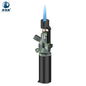 Briquet torche au butane moderne GF-917, coupe-vent, avec flamme réglable, haute température, rechargeable, pour le camping en plein air et l'utilisation en cuisine - Product Image 1