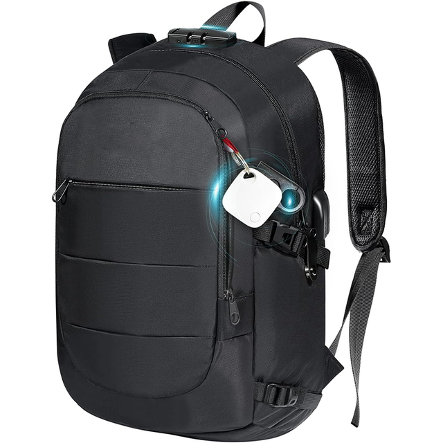 35 Liter Anti-Theft Tracker Tag USB Charging Port Waterproof Oxford Material Letter Anti-lost GPS Tracker Laptop Backpack