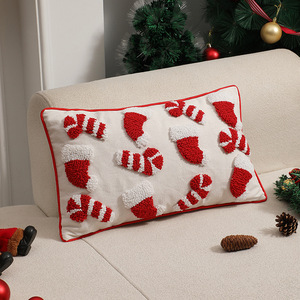 Fundas De Almohada navideñas 2024 al por mayor fundas de <span class=keywords><strong>cojines</strong></span> <span class=keywords><strong>navideños</strong></span> minimalistas modernas fundas de almohada navideñas de felpa 3D Decoración - Product Image 3