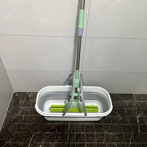 Hình Chữ Nhật Tiện Dụng Giỏ Di Động Gấp Xô Di Động Lớn Gấp Lau Xô Xe Đóng Mở Xô Nhựa Với Bánh Xe - Product Image 6