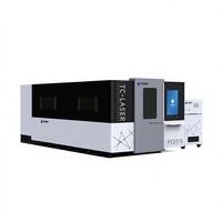 Mesin Pemotong Laser Serat Tertutup dengan Pendingin Air dan Kontrol Cypcut CNC Meja Ganda untuk Baja Tahan Karat dan Baja Karbon