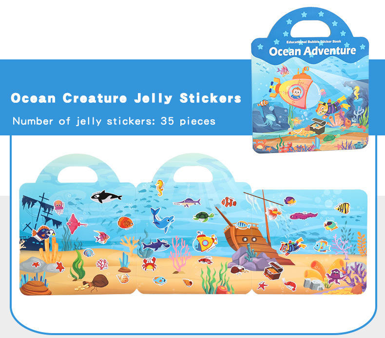 Autocollants en gelée de la vie marine