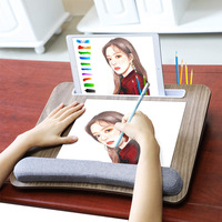 Bureau de sieste Portable avec coussin d'oreiller, support pour ordinateur de bureau, tablette de livre, avec sacs de rangement