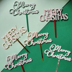 Feliz <span class=keywords><strong>Navidad</strong></span> estrella bastón doble capa DIY acrílico pastel placa decoración <span class=keywords><strong>de</strong></span> <span class=keywords><strong>Navidad</strong></span> para decoraciones <span class=keywords><strong>de</strong></span> fiesta - Product Image 4