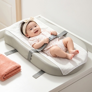 Cambiador de Bebé Hipoalergénico de Cuero PU Impermeable con Soporte para la Espalda, Antiderrames y Fácil de Limpiar, Almohadilla para Estación de Pañales para Recién Nacidos - Product Image 1