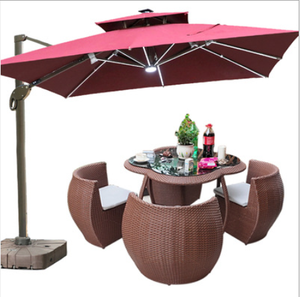 Gran oferta, estilo moderno, 1 mesa, 4 <span class=keywords><strong>sillas</strong></span>, juego <span class=keywords><strong>de</strong></span> jardín <span class=keywords><strong>de</strong></span> mimbre <span class=keywords><strong>de</strong></span> ratán, muebles <span class=keywords><strong>de</strong></span> exterior económicos para comedor, sala <span class=keywords><strong>de</strong></span> estar, hoteles, parques - Product Image 4