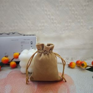 Custom Logo Printed Velvet Jewelry Ring Storage Pouch Velvet Drawstring <b>Bag</b> Gift Packaging <b>Bag</b> - Product Image 1