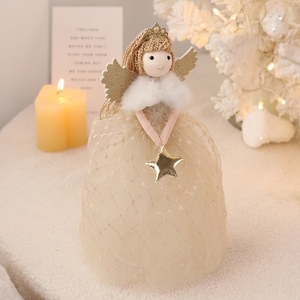 Decorazione Natalizia 2026 all'Ingrosso: Graziosa Bambola Angelo per Albero di Natale, Stella per la Sommità dell'Albero - Product Image 3