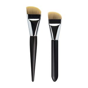 Pennello Fondotinta Sickle Ultra-Sottile Senza Cuciture, Pennello Trucco a Testa Piatta Senza Polvere, Pennello Maschera Viso in Legno di Ebano <span class=keywords><strong>Bianco</strong></span> Puro - Product Image 6