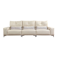 Canapé en cuir en forme de L minimaliste moderne KMJ, ensemble de canapés en cuir multifonctionnel pour salon, configuration grande et petite