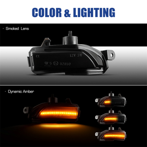 Vente en gros de clignotants latéraux à LED ambre 12V Flow Blink pour SKODA RAPID NH1 NH3 2012.12+ FABIA NJ3 NJ5 TOLEDO IV KG3 - Product Image 2