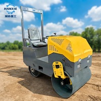 Compacteur routier vibrant à double tambour, 1 tonne, hydraulique, pour asphalte et sol, mini-machine de compactage pour la construction