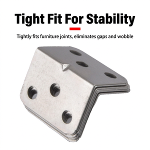 Stainless Steel L-Shaped <b>Corner</b> <b>Bracket</b> 90 Degree Right Angle Shelf Support Furniture Connector 10Pcs Durable - Product Image 3