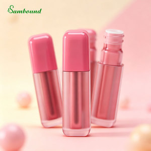 หลอดลิปกลอสสีสันสดใสแบบกำหนดเอง 4.6 มล. สีมาการอง ขวดทรงเหลี่ยมมนสำหรับคอนทัวร์แบบน้ำ  บรรจุภัณฑ์เครื่องสำอางใส PET - Product Image 4
