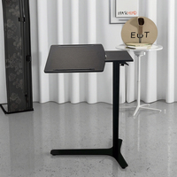 Table basse convertible ergonomique moderne, roue cachée peu encombrante au design rabattable pneumatique pour meubles de salon ajustables au canapé