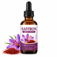 Fournisseur d'usine OEM Marque Privée Teinture de Safran Sans Alcool Extrait de Fleur de Safran en Gouttes Liquides Favorisant la Relaxation pour Femmes