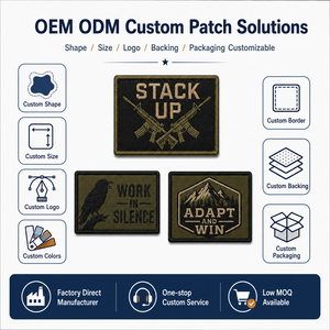 Patchs en velcro brodés sur mesure |   Patchs personnalisés à coudre ou à thermocoller |   Créez votre propre patch avec logo et nom pour vestes et chapeaux - Product Image 4