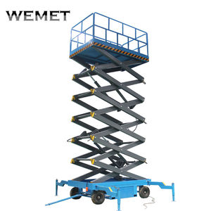 Platform Kerja Udara Lipat Kecil yang Dapat Ditarik, Hidrolik Elektrik Mobile dengan Kapasitas 100kg untuk 2 Orang - Product Image 5